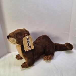 Aurora World Destination Nation Plush River Otter 80986 Brown Tan 13" Realistic